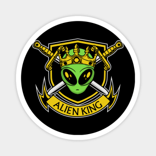 ALIEN KING BADGE Magnet